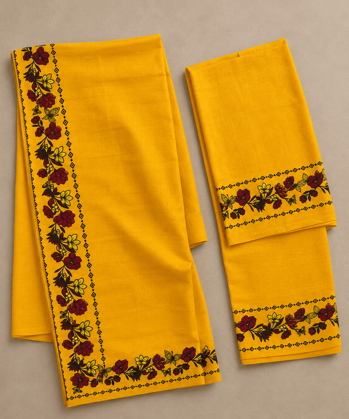 Golden Yellow Dhoti Set - 2
