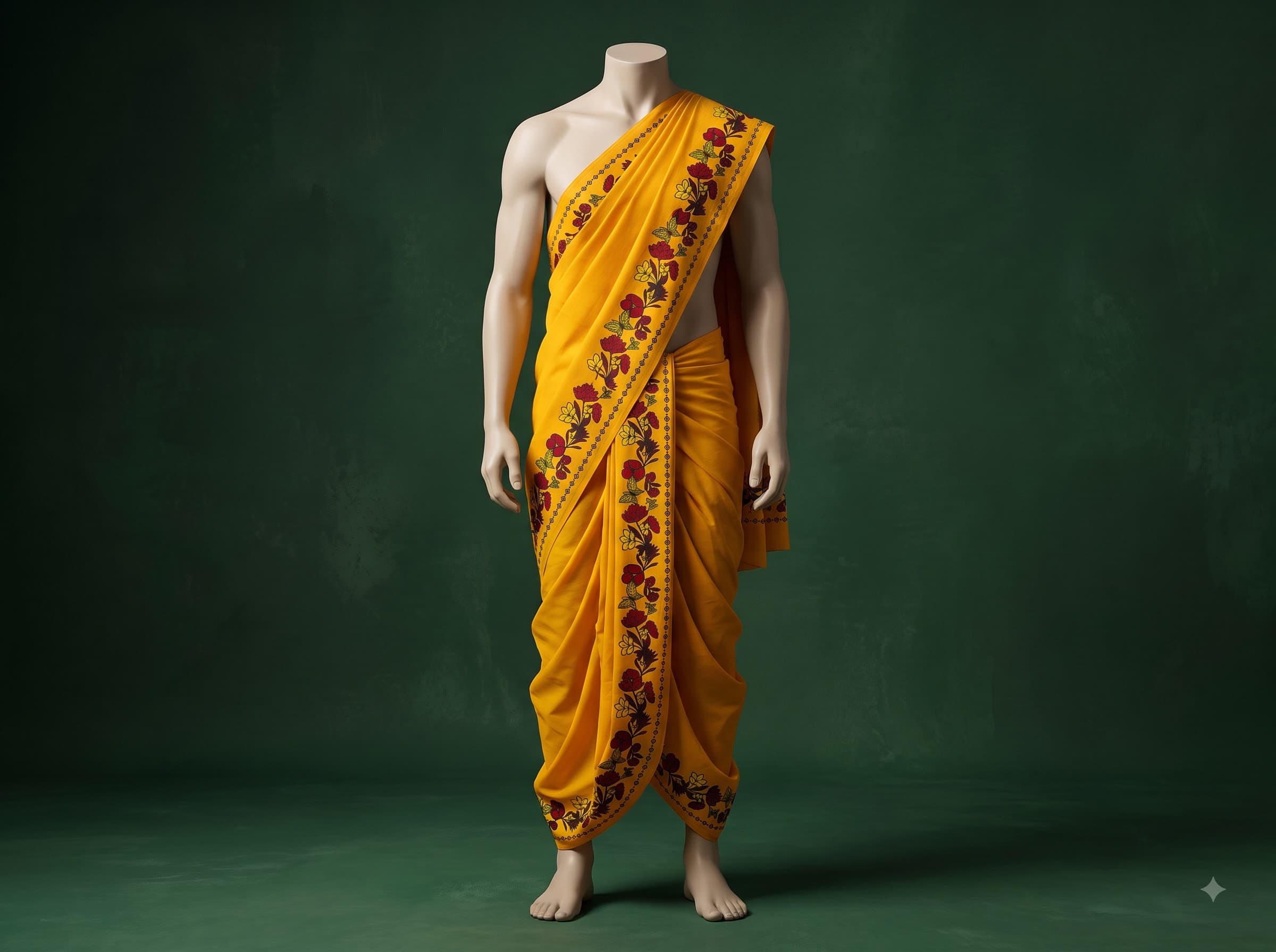Golden Yellow Dhoti Set - 3